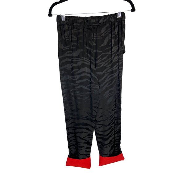 Zadig & Voltaire Pop Jacquard Tigre Silk Pants Black-sz 34 (US XS) - Picture 5 of 15